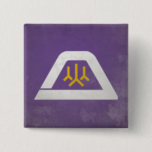 prefectuur Yamanashi Vierkante Button 5,1 Cm