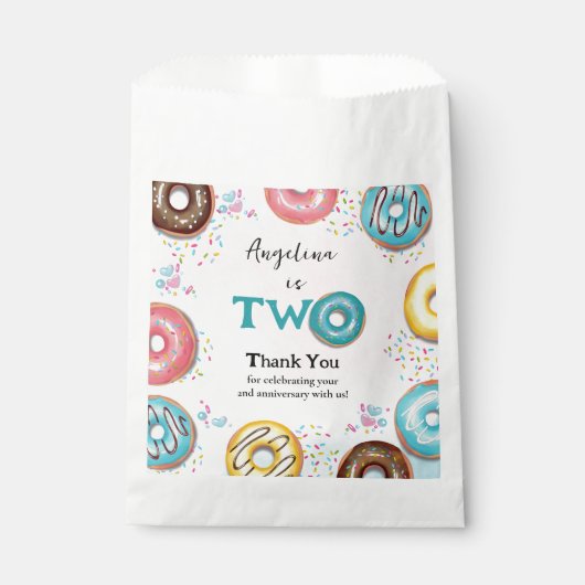 Préférez les sacs pour le 2e anniversaire. (Devant)