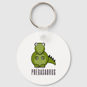 Pregasaurus Funny Gift for Pregnancy Announding Sleutelhanger