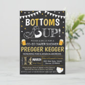 Pregger Kegger Baby shower Invitation Kaart (Staand voorkant)
