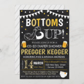 Pregger Kegger Baby shower Invitation Kaart (Voorkant / Achterkant)