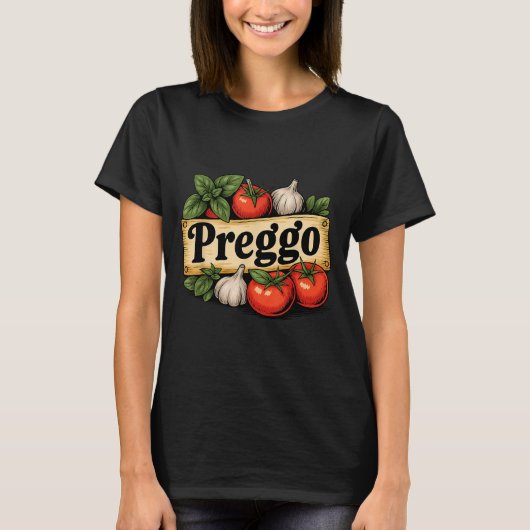 Preggo Costume Pregnancy Announcement Preggo Pasta T-shirt (Voorkant)