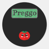 Preggo Sauce Grappig Zwangerschap Halloween Kostuu Ronde Sticker (Voorkant)