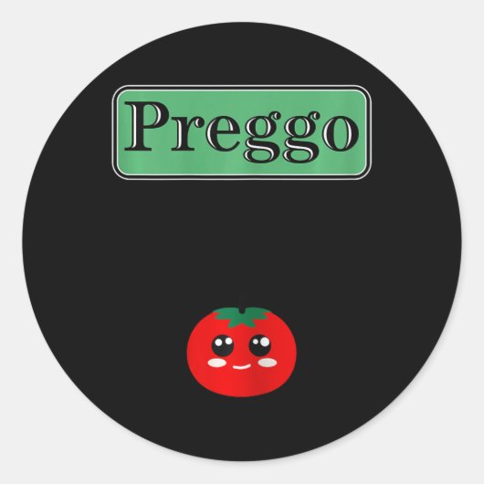 Preggo Sauce Grappig Zwangerschap Halloween Kostuu Ronde Sticker (Voorkant)