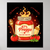 Preggo Sauce Pasta Pregnancy Announcement Funny 67 Poster (Voorkant)