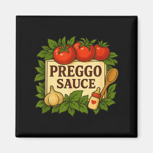 Preggo Saus Kostuum Grappige Zwangerschapsaankondi Magneet