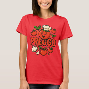 Preggo Saus Kostuum Zwangerschapsaankondiging T-shirt