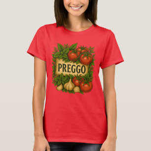 Preggo Saus Kostuum Zwangerschapsaankondiging T-shirt