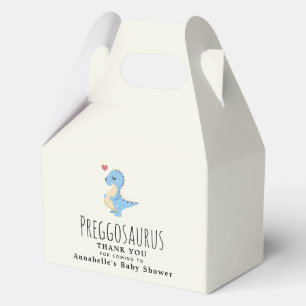 Preggosaurus Cute Dinosaur Boy Baby shower Bedankdoosjes