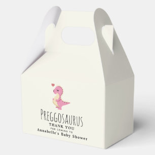 Preggosaurus Cute Dinosaur Girl Baby shower Bedankdoosjes