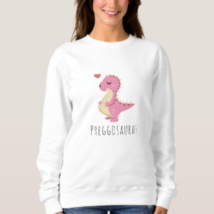 Preggosaurus Cute Dinosaur Meisje Baby Shower Trui