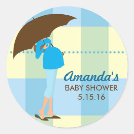 Preggy Mama baby shower stickers