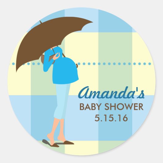 Preggy Mama baby shower stickers (Voorkant)