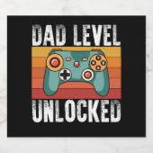 Pregnancy Announcement Dad Level Unlocked New Dad Bier Etiket (Enkel label)