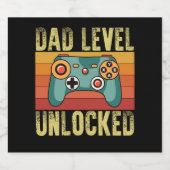 Pregnancy Announcement Dad Level Unlocked New Dad Bier Etiket (Enkel label)