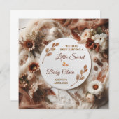 Pregnancy Announcement – Gender-Neutral Boho (Voorkant / Achterkant)