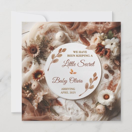 Pregnancy Announcement – Gender-Neutral Boho (Voorkant)