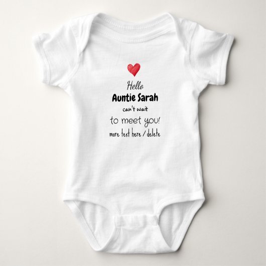 Pregnancy Announcement Idea, Future Aunt, Uncle,   Romper (Voorkant)