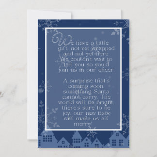 Pregnancy Announcement Poem Card | Holiday Theme Feestdagenkaart