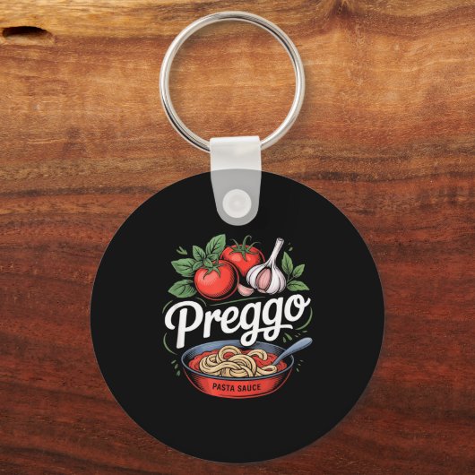 Pregnancy Announcement Prego Pasta Sauce Funny Pre Sleutelhanger (Voorkant)