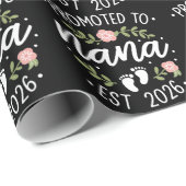 Pregnancy Announcement Promoted to Nana 2026 Cadeaupapier (Rol Hoek)