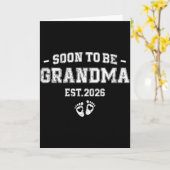 Pregnancy Announcement Soon To Be Grandma 2026 Kaart (Gele Bloem)