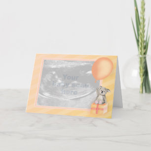 Pregnancy Faire-part orange koala carte de voeux