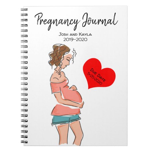 Pregnancy Journal aanpassen Notitieboek (Voorkant)