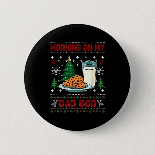 Pregnancy New Mom Baby Pregnant Christmas Matching Ronde Button 5,7 Cm (Voorkant)