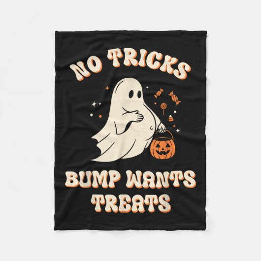 Pregnant Ghost Lazy Trick Or Treat Dress Funny Hal Fleece Deken (Voorkant)