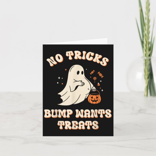 Pregnant Ghost Lazy Trick Or Treat Dress Funny Hal Kaart (Voorkant)