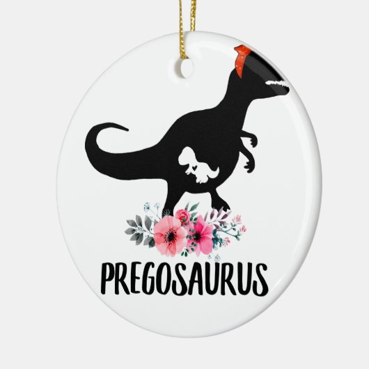 Pregosaurus Funny Zwangerschap Gift Keramisch Ornament (Links)