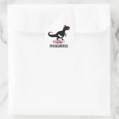 Pregosaurus Funny Zwangerschap Gift Ronde Sticker (Tas)