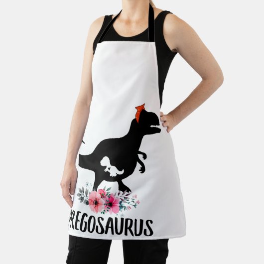 Pregosaurus Funny Zwangerschap Gift Schort (Insitu)