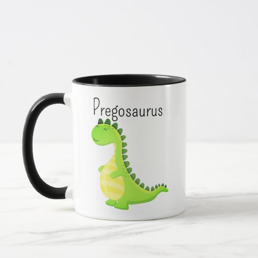 Pregosaurus Grappig Zwanger Dinosaurus Mok (Links)