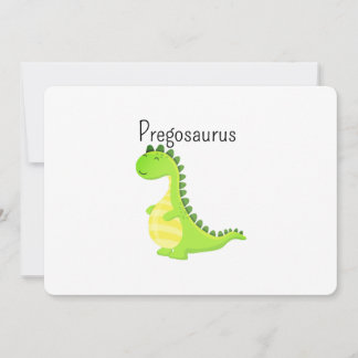 Pregosaurus Grappige Zwangere Dinosaur Baby Borrel Kaart