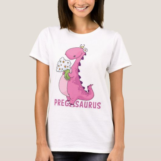 Pregosaurus Moederschapshirt T-shirt (Voorkant)