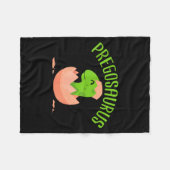 Pregosaurus Preggo Saurus Pregnant Women Dino Love Fleece Deken (Voorkant (Horizontaal))