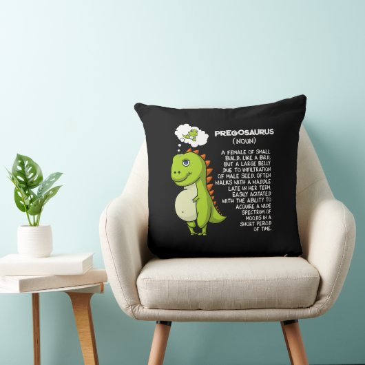 Pregosaurus T-Rex Dinosaur moeder Zwangerschap Kussen (Stoel)