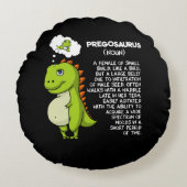 Pregosaurus T-Rex Dinosaur moeder Zwangerschap Rond Kussen (Voorkant)