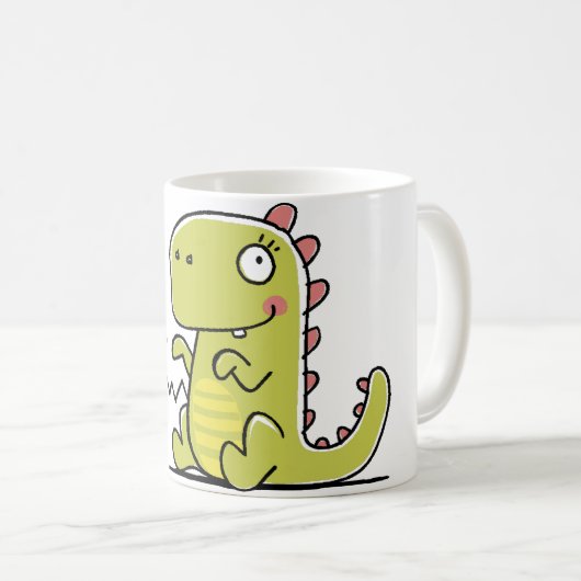 Pregosaurus Zwangerschap Aankondiging Koffiemok (Voorkant rechts)