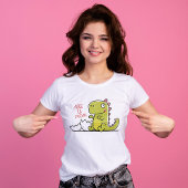 Pregosaurus Zwangerschap Aankondiging t-shirt