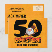 Préhistorique 50e anniversaire Carte postale Invit (Devant / Derrière)