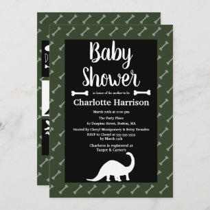 Prehistorisch Baby shower Dinosaurs Kaart