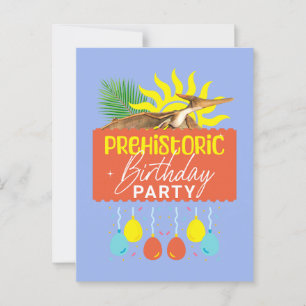 Prehistorisch Verjaardagsfeest Pterodactylus Dino Briefkaart