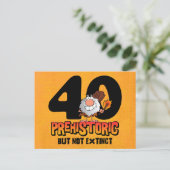 Prehistorische 40e verjaardag Briefkaart (Staand voorkant)