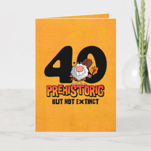 Prehistorische 40e verjaardag kaart