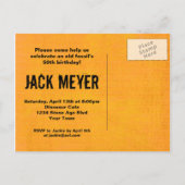 Prehistorische 50e verjaardag Briefkaart (Achterkant)