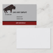 Prehistorische Animals Bull BIson Logo Visitekaartje (Voorkant / Achterkant)