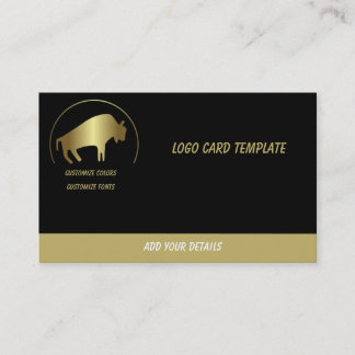 Prehistorische dieren Logo Gold Buffalo Visitekaartje